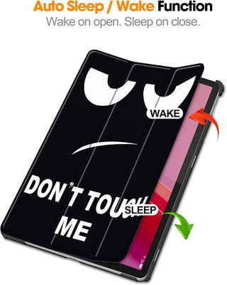 Husa Slim Sigloo, Smart Cover, Trifold, pentru Lenovo Tab M11 2024 (TB-330FU/TB-330XU/TB-331FC), 11", Don't Touch Me
