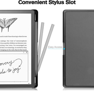 Husa Slim Sigloo pentru Kindle Scribe 10.2 inci (2022 & 2024) - Piele PU, Suport Stilou, Functie Auto Sleep/Wake, culoare Gri