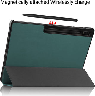 Husă Slim Sigloo Smart Cover pentru Samsung Galaxy Tab S8 Ultra, Pine Green