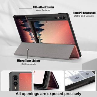 Husa tableta Lenovo Tab P12 (TB370FU) 12.7 inch, 2023, functie sleep/wake-up, ultralight de tip stand, Sigloo, Mirror in The Lake