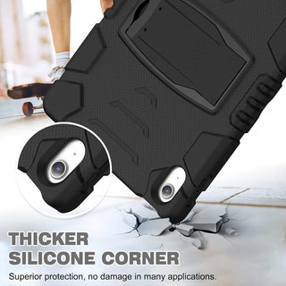 Hus? Shockproof Armor pentru Samsung Galaxy Tab S6 Lite (P610/P 613/P615/P619), 10.4", Sigloo, stand Built-in, Protectie 360, Negru