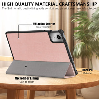 Husa Slim Sigloo, Smart Cover, Trifold, pentru Lenovo Tab M11 2024 (TB-330FU/TB-330XU/TB-331FC), 11", Golden