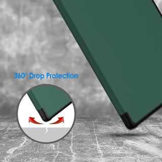 Husă tip stand Samsung Galaxy Tab A9 Plus, Dark Green, Sigloo