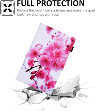 Husa premium Sigloo pentru Apple iPad Mini 7/6 (2024/2021), 8.3", Protectie Completa, Suport Creion, Port Card, Flori