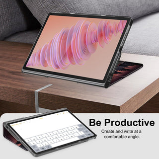 Hus? Slim Sigloo Smart Cover Trifold pentru Lenovo Tab Plus 11.5" (2024, TB-351/TB-352), Mirror in The Lake