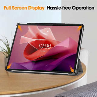 Husa tableta Lenovo Tab P12 (TB370FU) 12.7 inch, 2023, functie sleep/wake-up, ultralight de tip stand, Sigloo, Light Blue