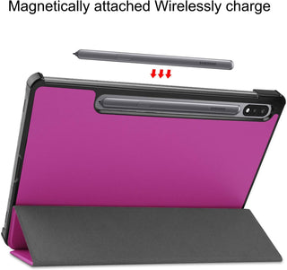 Husa tableta Lenovo Tab P12 (TB370FU) 12.7 inch, 2023, functie sleep/wake-up, ultralight de tip stand, Sigloo, Purple