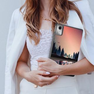 Husa Slim Sigloo, Smart Cover, Trifold, pentru Lenovo Tab M11 2024 (TB-330FU/TB-330XU/TB-331FC), 11", Mirror in The Lake