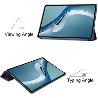 Husa pentru tableta Huawei MatePad Pro 12.6 2021, din piele PU de calitate superioara, Milky Way