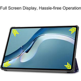 Husa pentru tableta Huawei MatePad Pro 12.6 2021, din piele PU de calitate superioara, Milky Way