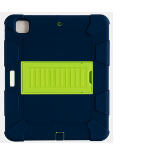 Husa premium Sigloo pentru Apple iPad Air 11, Air 5, Air 4, (11/10.9 Inch) – Protectie Completa, suport rabatabil, albastru cu detalii verzi