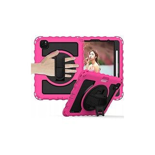 Husă Sigloo 3-in-1 pentru iPad Air 10.9" și Pro 11", roz bombon, rezistență, suport rotativ