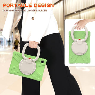 Husa de Protectie iPad Air 11/ Air5, Antisoc, Suport 360°, Suport SmartPEN, Carcasa Robusta, Stand Rotativ, Copii & Adulti, Verde deschis