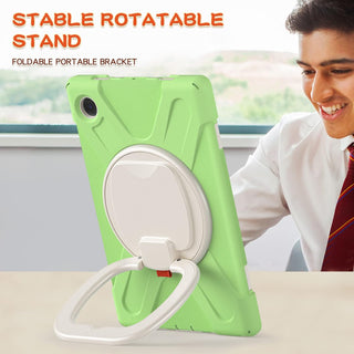 Husa de Protectie iPad Air 11/ Air5, Antisoc, Suport 360°, Suport SmartPEN, Carcasa Robusta, Stand Rotativ, Copii & Adulti, Verde deschis