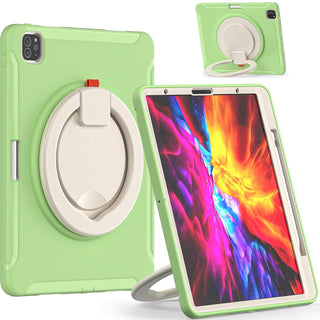 Husa de Protectie pentru iPad Air 11/ Air5, Antisoc, Suport 360°, Suport SmartPEN, Carcasa Robusta Copii & Adulti, Verde fistic