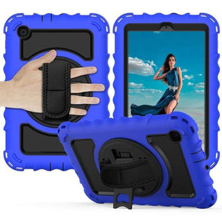 Husa Shockproof Armor pentru Samsung Galaxy Tab A7 (SM-T500/T505/T507), 10.4", Sigloo, stand Built-in, Protectie 360, Albastru