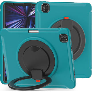 Husa Sigloo pentru iPad Air 13" (2025/2024 M3/M2) si iPad Pro 12.9" – Suport Rotativ, Suport Pencil, – Bleumarin + Negru