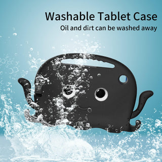 Husa copii pentru Samsung Galaxy Tab A7 Lite(SM-T220/T225), 8.7", Sigloo, Antisoc EVA, cu Maner, Curea Umar, Protectie Completa, Negru mat