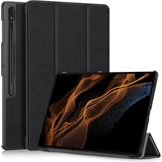 Husa premium Sigloo pentru Samsung Galaxy Tab S10 Ultra, S9 Ultra, S8 Ultra, 14.6", interior de piele sintetica, cu suport Smart Pen, Negru