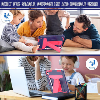 Husa premium Sigloo pentru Apple iPad Air 11, Air 5, Air 4, (11/10.9 Inch) – Protectie Completa, suport rabatabil, Bleumarin cu Roz