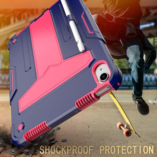 Husa premium Sigloo pentru Apple iPad Air 11, Air 5, Air 4, (11/10.9 Inch) – Protectie Completa, suport rabatabil, Bleumarin cu Roz