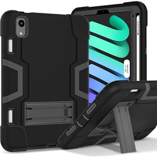 Husa premium Sigloo pentru Apple iPad Mini 7/6 (2024/2021), 8.3", Protectie Completa, Suport Creion, Stand Built -in, Negru