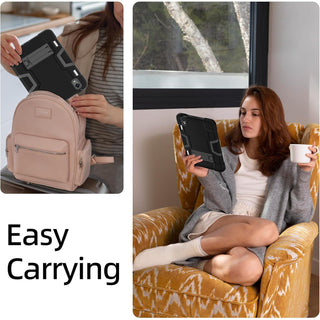 Husa premium Sigloo pentru Apple iPad Mini 7/6 (2024/2021), 8.3", Protectie Completa, Suport Creion, Stand Built -in, Negru