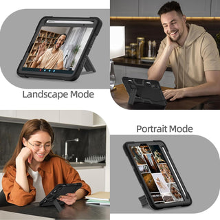 Husa premium Sigloo pentru Apple iPad Mini 7/6 (2024/2021), 8.3", Protectie Completa, Suport Creion, Stand Built -in, Negru