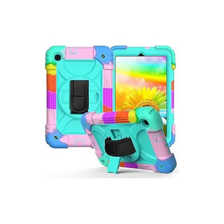 Husa Sigloo pentru Samsung pentru tablet Samsung Galaxy Tab A 8.4" 2020 (SM-T307/T307U), curea de umar, stand rotativ, curea de mana, Multicolor