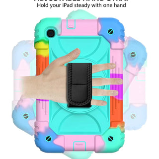 Husa Sigloo pentru Samsung pentru tablet Samsung Galaxy Tab A 8.4" 2020 (SM-T307/T307U), curea de umar, stand rotativ, curea de mana, Multicolor