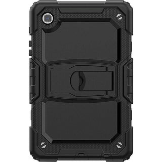 Husa Shockproof Armor pentru Samsung Galaxy Tab A7 Lite(SM-T220/T225), 8.7", Sigloo, stand Built-in, Protectie 360, Curea de umar, Negru carbune