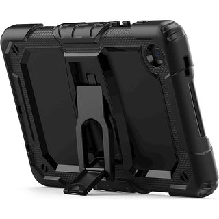 Husa Shockproof Armor pentru Samsung Galaxy Tab A7 Lite(SM-T220/T225), 8.7", Sigloo, stand Built-in, Protectie 360, Curea de umar, Negru carbune