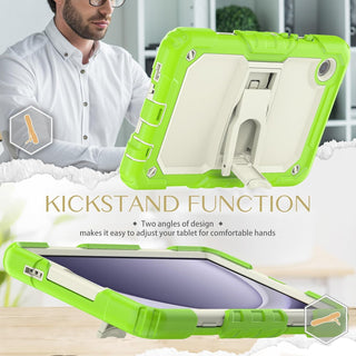 Husa Shockproof Armor pentru Samsung Galaxy Tab A7 Lite(SM-T220/T225), 8.7", Sigloo, stand Built-in, Protectie 360, Verde deschis