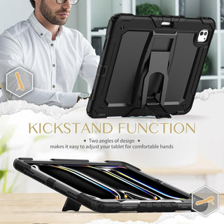 Husa premium Sigloo pentru Apple iPad Air 11, Air 5, Air 4, (11/10.9 Inch) – Protectie Completa, suport rabatabil, Negru