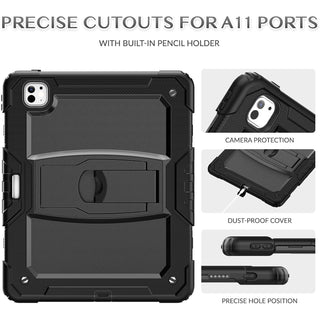 Husa premium Sigloo pentru Apple iPad Air 11, Air 5, Air 4, (11/10.9 Inch) – Protectie Completa, suport rabatabil, Negru