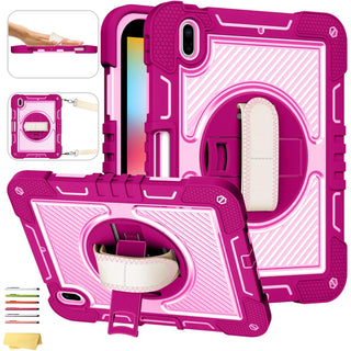 Husa premium Sigloo pentru Apple iPad Mini 7/6 (2024/2021), 8.3", Protectie Completa, Suport Creion, Stand 360°, Anti-Soc, Roz inchis