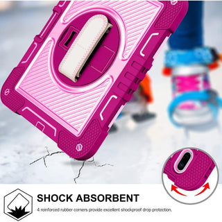 Husa premium Sigloo pentru Apple iPad Mini 7/6 (2024/2021), 8.3", Protectie Completa, Suport Creion, Stand 360°, Anti-Soc, Roz inchis