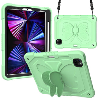 Husa premium Sigloo pentru Apple iPad Air 11, Air 5, Air 4, (11/10.9 Inch) – Protectie Completa, Suport Creion, Stand Fluture, Curea, Verde