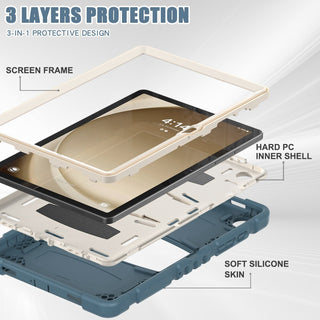 Husa Hard Sigloo pentru Samsung Galaxy Tab S6 Lite 2022/2024, Sigloo, Protectie Completa, Suport Creion, Stand, Anti-Soc, Albastru deschis