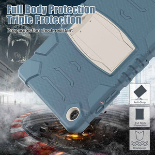 Husa Hard Sigloo pentru Samsung Galaxy Tab S6 Lite 2022/2024, Sigloo, Protectie Completa, Suport Creion, Stand, Anti-Soc, Albastru deschis