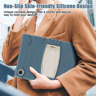 Husa Hard Sigloo pentru Samsung Galaxy Tab S6 Lite 2022/2024, Sigloo, Protectie Completa, Suport Creion, Stand, Anti-Soc, Albastru deschis