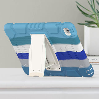 Husa Shockproof Armor pentru Samsung Galaxy Tab A8 (X200/X205), 10.5", Sigloo, stand Built-in, Protectie 360, Albastru Degrade