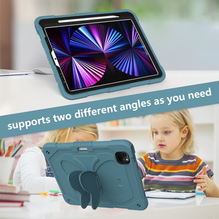 Husa premium Sigloo pentru Apple iPad Air 11, Air 5, Air 4, (11/10.9 Inch) – Protectie Completa, Suport Creion, Stand Fluture, Curea, Verde Inchis