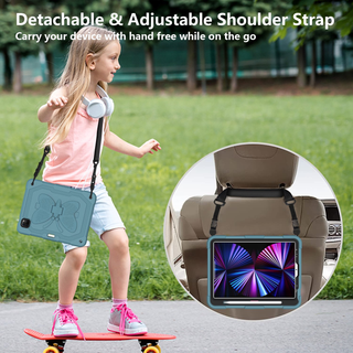 Husa premium Sigloo pentru Apple iPad Air 11, Air 5, Air 4, (11/10.9 Inch) – Protectie Completa, Suport Creion, Stand Fluture, Curea, Verde Inchis