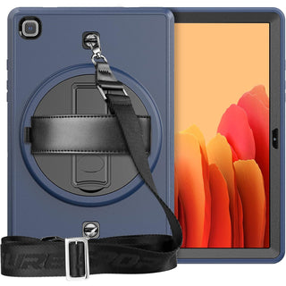Pachet 360 pentru Samsung Galaxy Tab A7 Lite(SM-T220/T225), 8.7", Sigloo, husa cu folie de protectie si curea de umar, suport 360, bleumarin