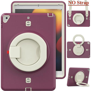 Pachet complet Sigloo 360°: Husa Shockproof + Folie iPad Air 4/5 10.9", iPad Pro 11 (2018-2021), cu stand rotativ, Mov/Alb