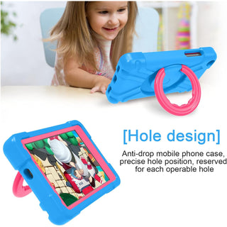 Husa Sigloo pentru Samsung Galaxy Tab A 8.0" 2019 (SM-T290/SM-T295) – Carcasa Antisoc, Suport 360°, Protectie Completa, Albastru cu Roz