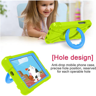 Husa Siogloo pentru Samsung Galaxy Tab A 8.0" 2019 (SM-T290/T295) – Carcasa Antisoc cu Suport Rotativ 360°, Protectie Completa, Green Blue