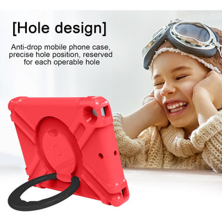 Husa Sigloo pentru iPad 9.7", Compatibila iPad 6 (2018), iPad 5 (2017), iPad Air & Air 2, cu Suport Rotativ, TPU Moale, Protectie Antisoc, Rosu