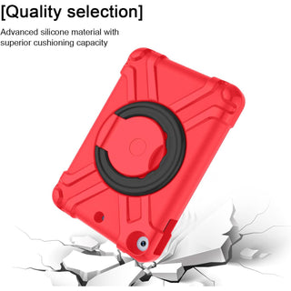 Husa Sigloo pentru iPad 9.7", Compatibila iPad 6 (2018), iPad 5 (2017), iPad Air & Air 2, cu Suport Rotativ, TPU Moale, Protectie Antisoc, Rosu